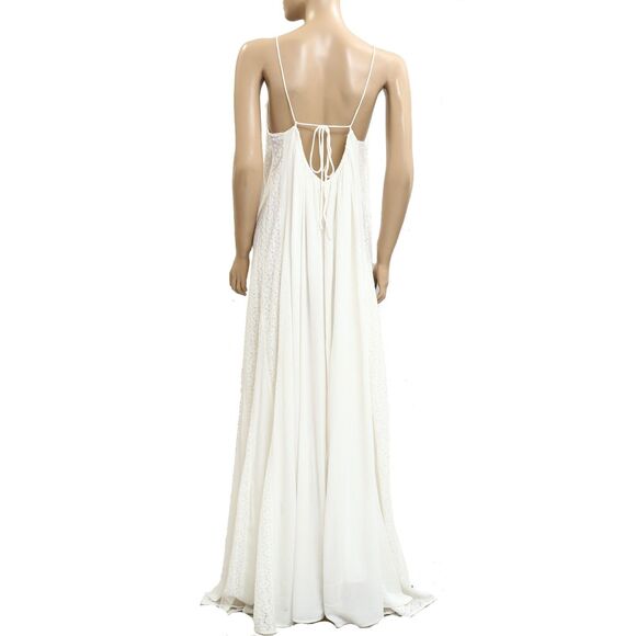 Free People Free-est Trail Of Flowers Maxi Dress Lace V-Neck Sleeveless M 283496 - Picture 7 of 8